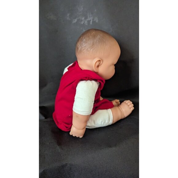 Berenguer Baby Doll 13" Toy red dress  cloth body cuddly collectible - Picture 6 of 13